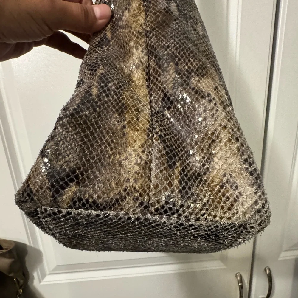 Dooney & Bourke “snakeskin” leather hobo shoulder bag